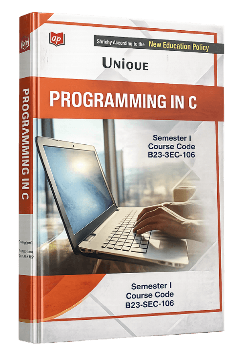 Unique Programming in C Semester I B23-SEC-106 Book Cover
